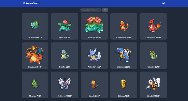 Pokémon Search screenshot